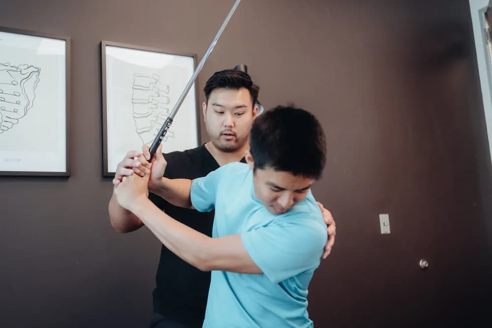 Athlete training with Dr. Joey